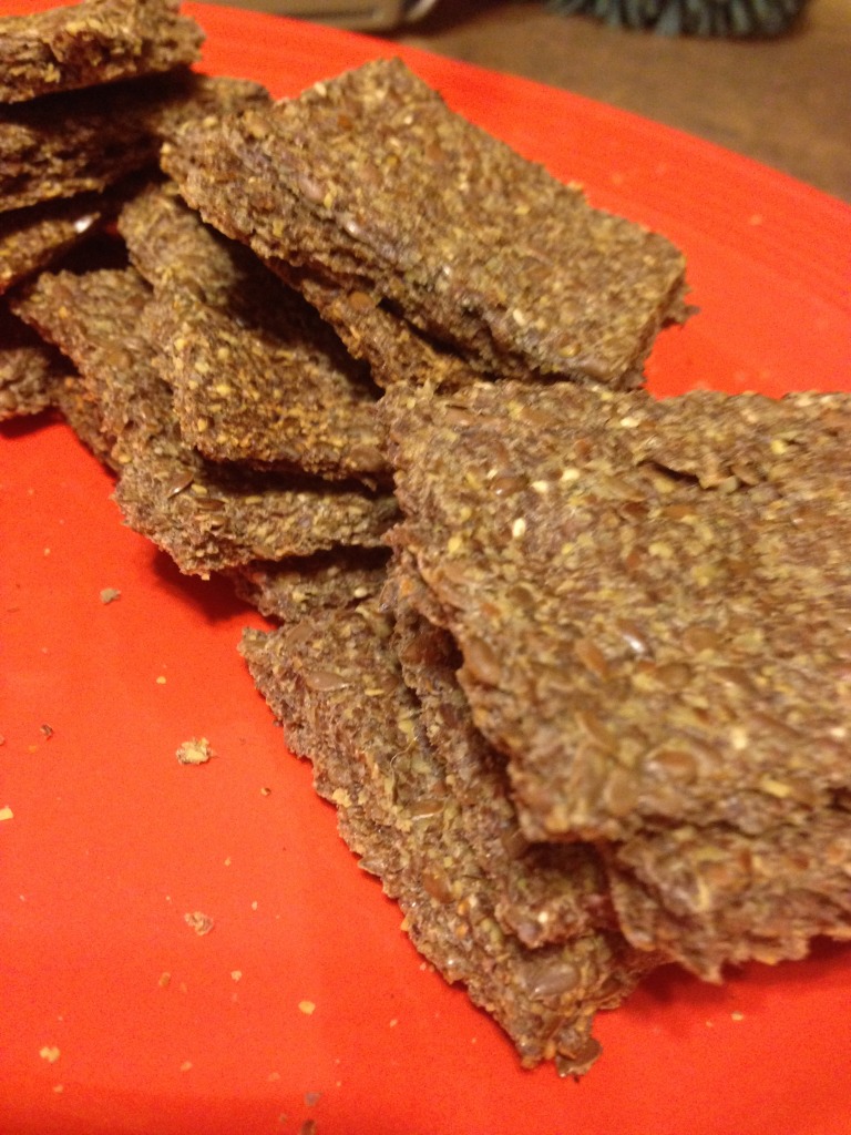 Flax meal crackers